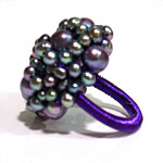 Violet Freshwater Pearl Ring